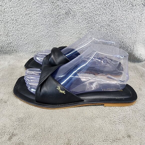 Brunomagli Shoes Womens Size 8.5 Black Leather Slip On Sandals *GUC* - Picture 1 of 12